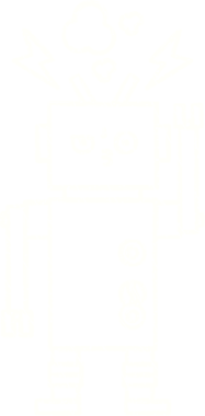 Bir insan tarafından çizilen robot tebeşiri.