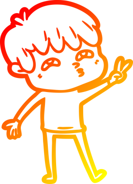 Bir insan tarafından çizilmiş, karikatür meraklısı bir adamın sıcak çizgi çizimi