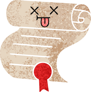 Bir insan tarafından çizilen sözleşmenin retro illüstrasyon tarzı karikatürü