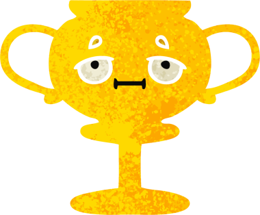 Bir insan tarafından çizilmiş bir kupanın retro illüstrasyon tarzı karikatürü