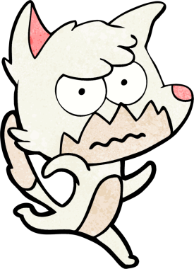 Bir insan tarafından çizilmiş bir tilki.