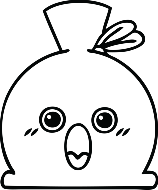 Bir insan tarafından çizilmiş çuval karikatürü.