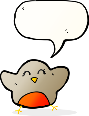 bir insan tarafından çizilmiş konuşma balonlu çizgi robin