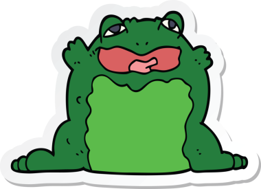 Bir insan tarafından çizilmiş bir karikatür çıkartması.