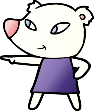 Bir insan tarafından çizilmiş kutup ayısı karikatürü