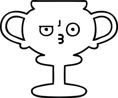 Bir insan tarafından çizilmiş bir kupanın çizgi çizimi