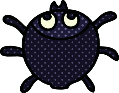 Bir insan tarafından çizilmiş çizgi roman tarzı tuhaf bir böcek.