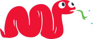 Bir insan tarafından çizilmiş karalama yılanı.