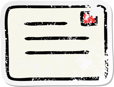 Bir insan tarafından çizilmiş şirin bir karikatür çıkartması.