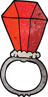 Bir insan tarafından çizilmiş karalama nişan yüzüğü.