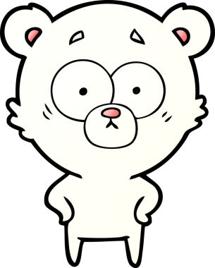 Bir insan tarafından çizilmiş kutup ayısı karikatürü