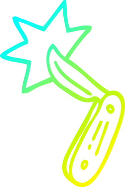 Bir insan tarafından çizilmiş bir çakının soğuk eğim çizgisi.