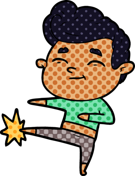 Bir insan tarafından çizilmiş mutlu çizgi film adamı.