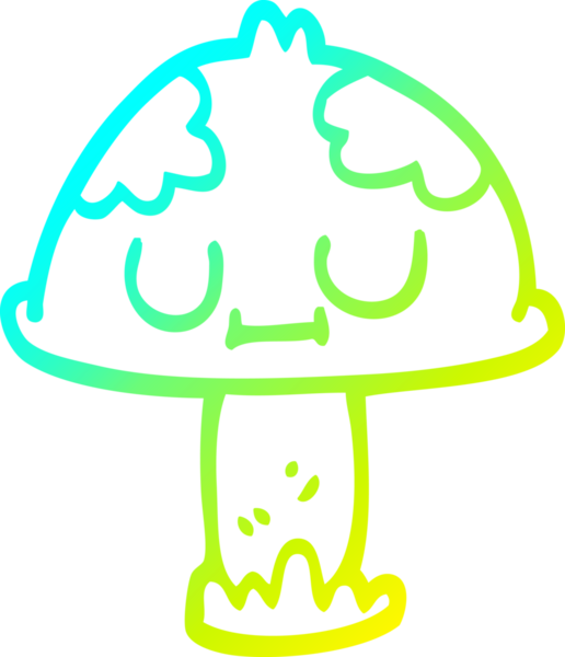 Bir insan tarafından çizilmiş bir çizgi filmin soğuk gradyan çizimi.