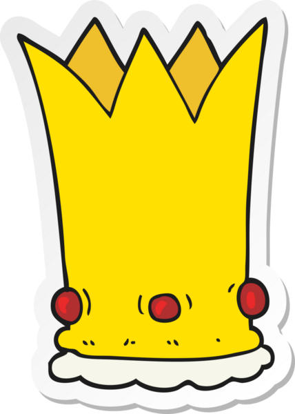 Bir insan tarafından çizilmiş bir karikatür tacı.