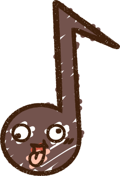 Bir insan tarafından çizilen Müzik Notu Tebeşiri