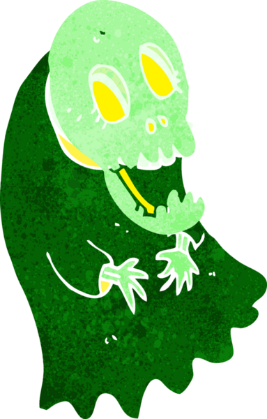 Bir insan tarafından çizilmiş korkunç bir çizgi film.