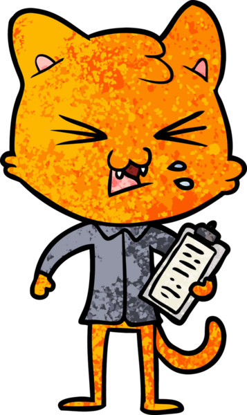 Bir insan tarafından çizilmiş kedi tıslaması.