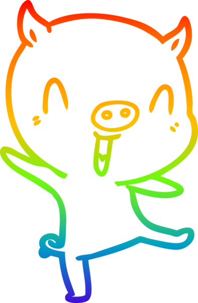 gökkuşağı gradyan çizimi bir insan tarafından çizilmiş domuz çizgi