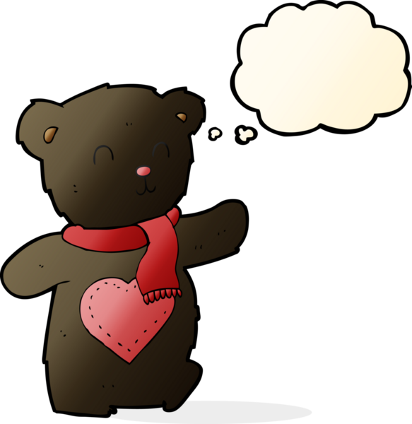 Bir insan tarafından çizilmiş aşk dolu bir kalbi olan beyaz bir oyuncak ayı.