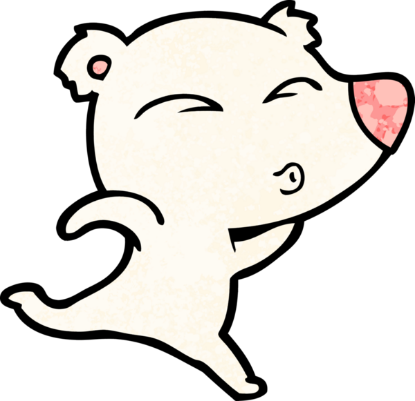 Bir insan tarafından çizilmiş kutup ayısı ıslığı.