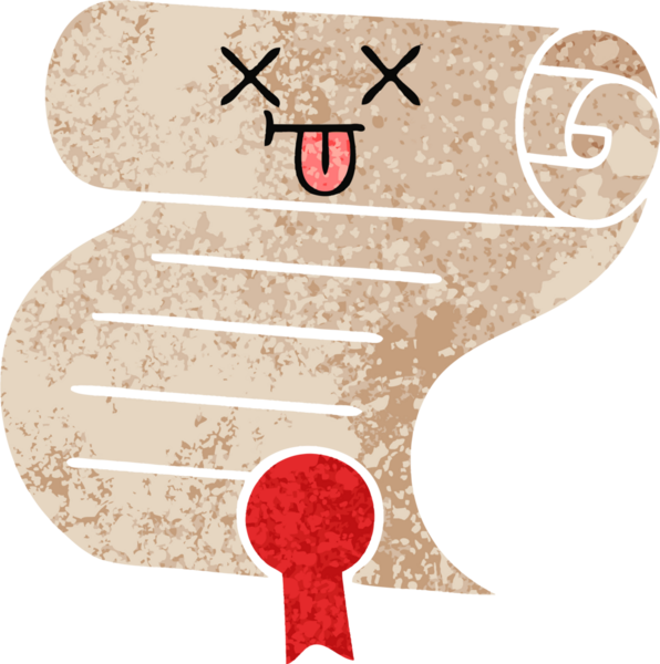 Bir insan tarafından çizilen sözleşmenin retro illüstrasyon tarzı karikatürü