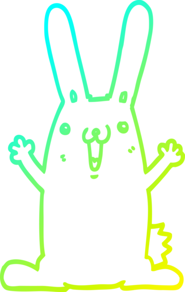 Bir insan tarafından çizilmiş bir çizgi film tavşanı çizimi