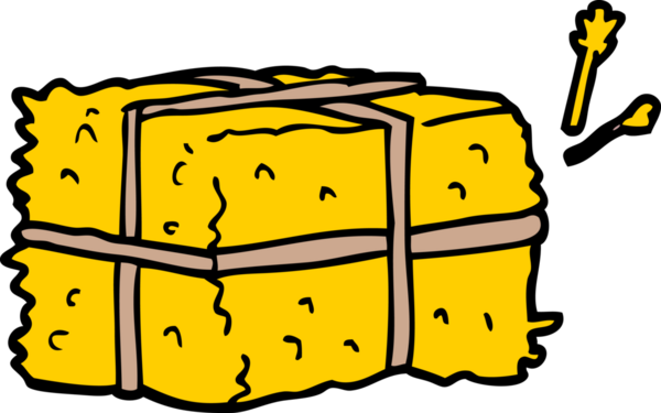 Bir insan tarafından çizilmiş saman karalaması.