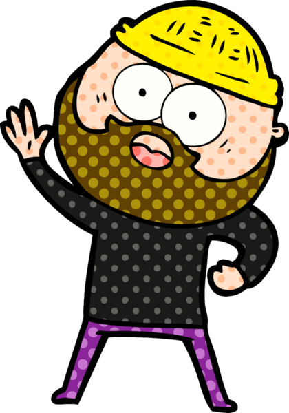 Bir insan tarafından çizilmiş sakallı bir adam.