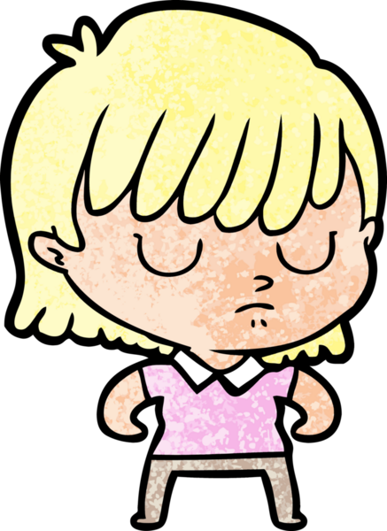 Bir insan tarafından çizilmiş karikatür kadın.