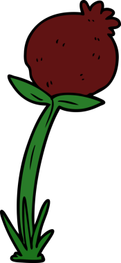 Bir insan tarafından çizilmiş gelincik.