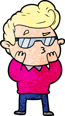 Bir insan tarafından çizilmiş havalı bir çizgi film.