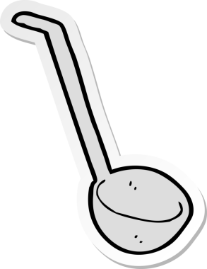 Bir insan tarafından çizilmiş karikatür kepçesinin çıkartması