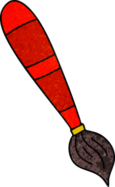 Bir insan tarafından çizilmiş garip bir karikatür fırçası.