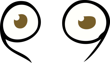 Bir insan tarafından çizilmiş çizgi film gözleri.