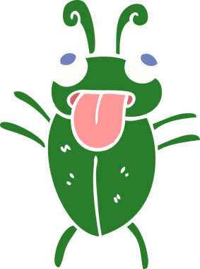 bir insan tarafından çizilmiş komik düz renkli çizgi film hatası