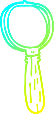 Bir insan tarafından çizilen çizgi film büyütecinin soğuk gradyan çizgisi.