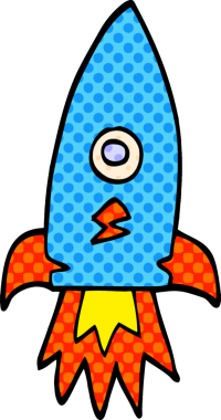 bir insan tarafından çizilmiş karalama uzay roketi