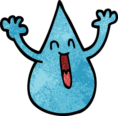 Bir insan tarafından çizilmiş karalama yağmur damlası.