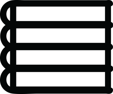 Bir insan tarafından çizilmiş bir yığın kitap simgesi