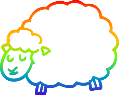 gökkuşağı gradyanı çizimi bir insan tarafından çizilmiş bir çizgi koyun