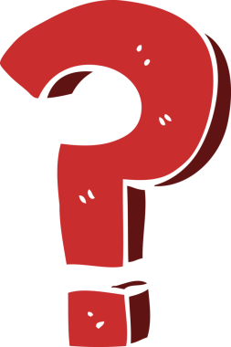 bir insan tarafından çizilmiş karalama soru işareti