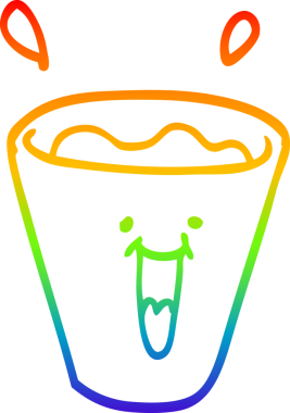 gökkuşağı gradyan çizgi çizimi bir insan tarafından çizilmiş mutlu içecekler