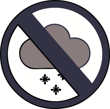 Bir insan tarafından çizilmiş kar bulutu uyarısı çizimi.