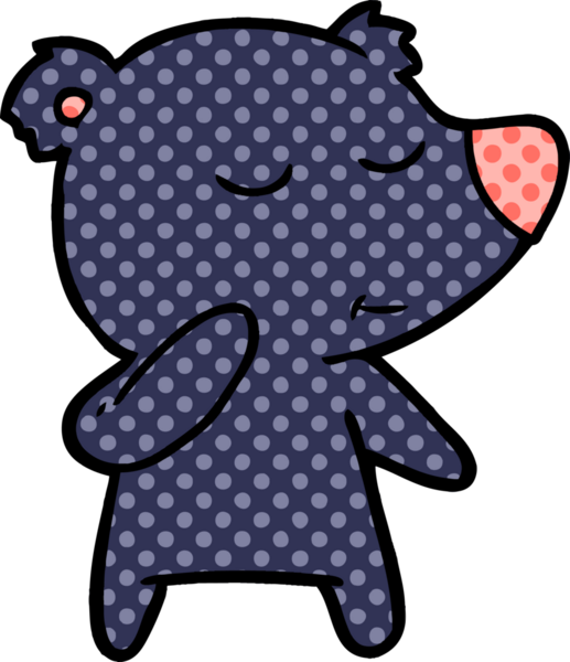 Bir insan tarafından çizilmiş bir çizgi film karakteri.