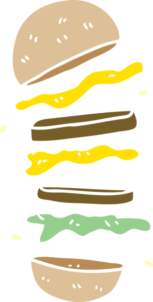 Bir insan tarafından çizilmiş karalama burgeri.