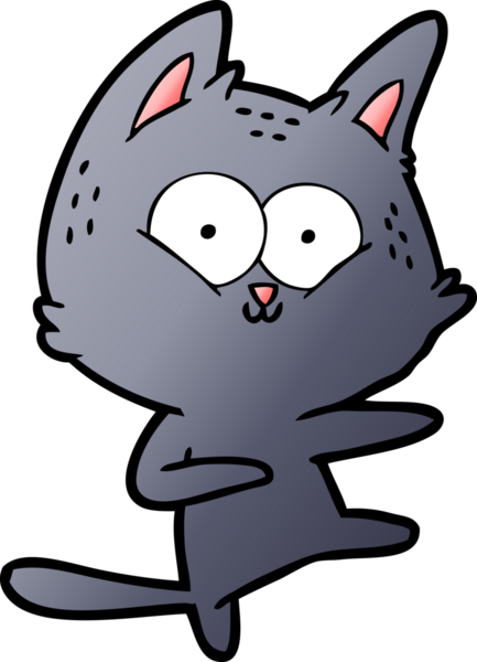 Bir insan tarafından çizilmiş kedi dansı çizgi filmi.