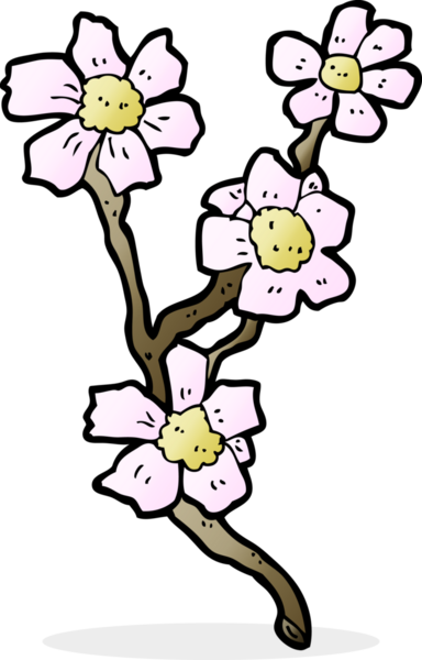 Bir insan tarafından çizilmiş karikatür çiçekleri