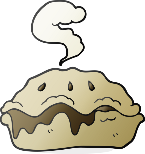 Bir insan tarafından çizilmiş serbest çizim sıcak turta.