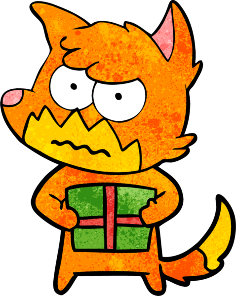 Bir insan tarafından çizilmiş bir tilki.